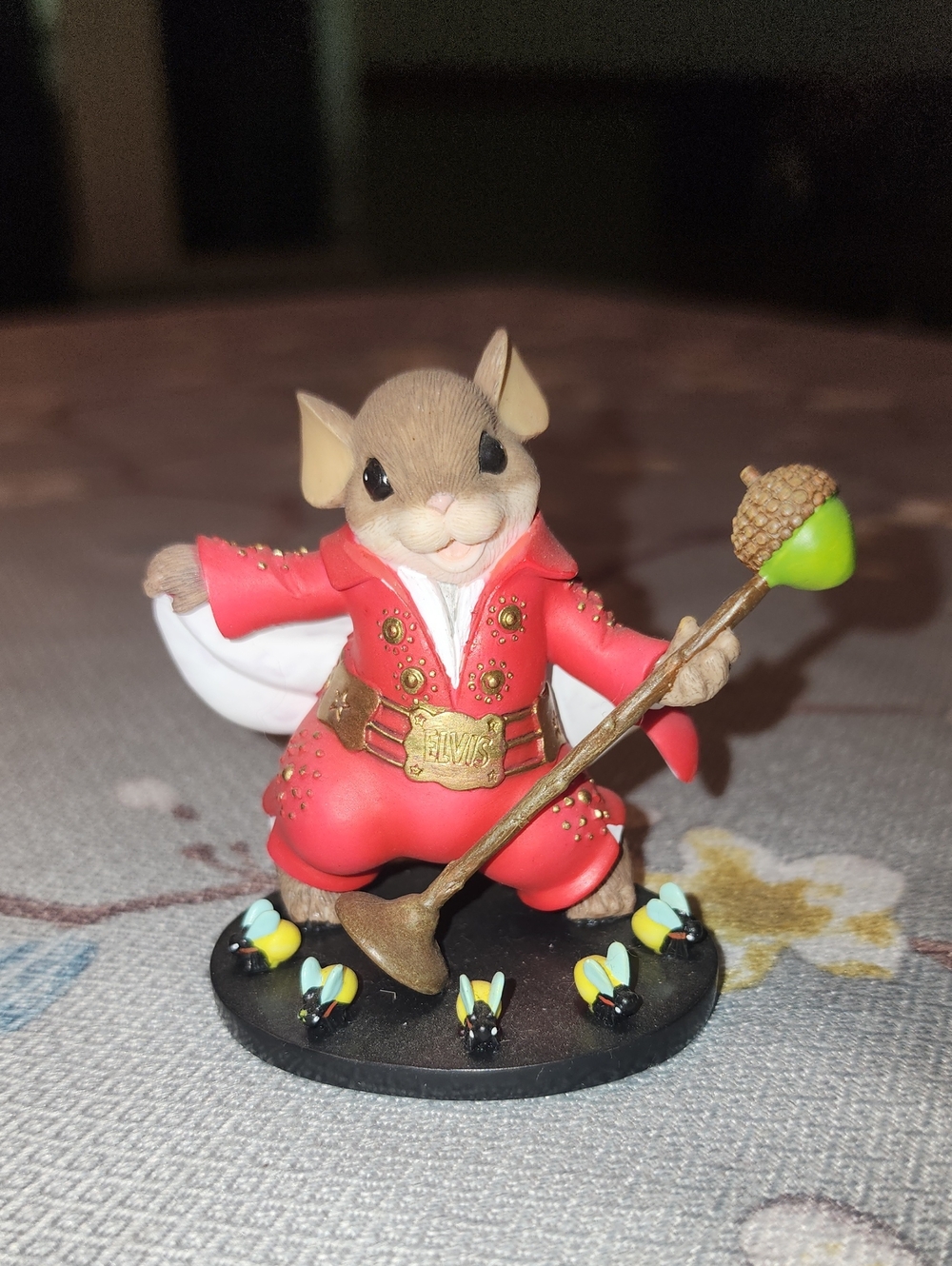 Charming Tails Walnut Suede Shoes Elvis Mouse